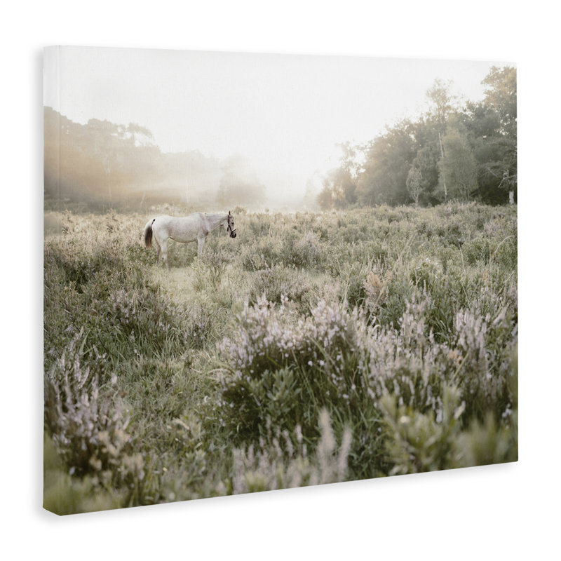 Toile «Misty Sunset Horse», conception par Leah Straatsma, H 24 po x l 30 po