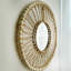 Miroir rond en macramé tissé à la main