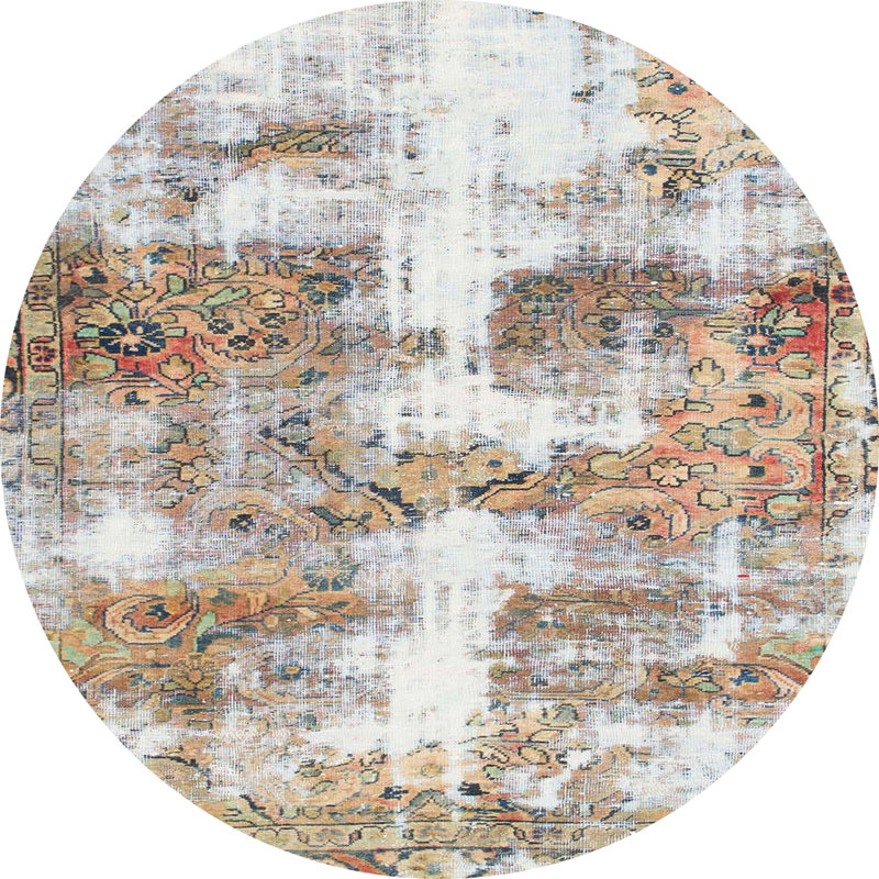 Tapis abstrait moderne 921, Rond 7 pi