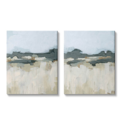 «Brushed Abstract Badlands Scenery», ensemble de 2 toiles tendues par June Erica Vess