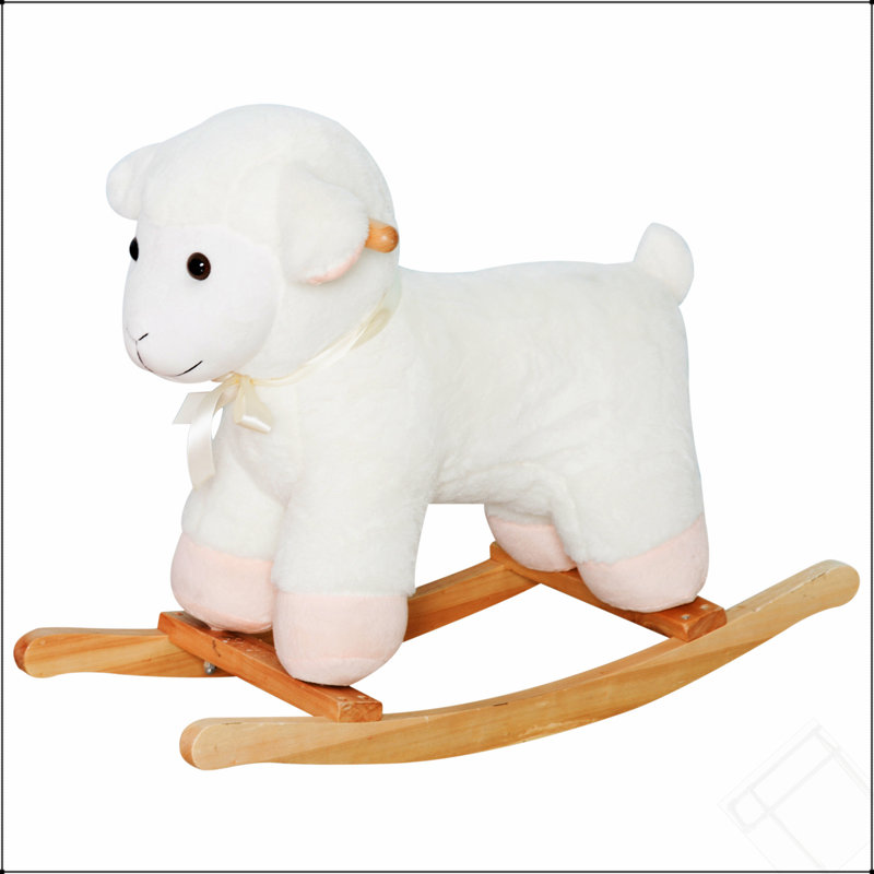 Agneau à bascule mouton, chevreuil en peluche pour enfants