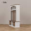 Support de rangement pour arbre d'entrée 66,9 po - 5 crochets + 3 compartiments de rangement + paniers doubles en bambou