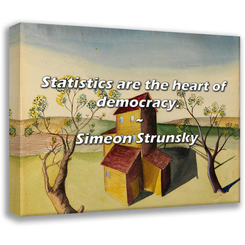 Citation de Simeon Strunsky: Les chiffres sont au cœur de la Démocratie., H 20 po x l 24 po