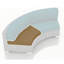 Curved Loveseat Seat Cushion - Cast Lagoon-260157426