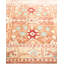 Tapis brun en laine noué à la main de conception unique 4 pi 3 po x 6 pi 3 po