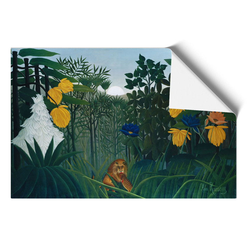 The Repast Of The Lion by Henri Rousseau - No Frame Painting, 30cm H x 42cm W x 0.1cm D