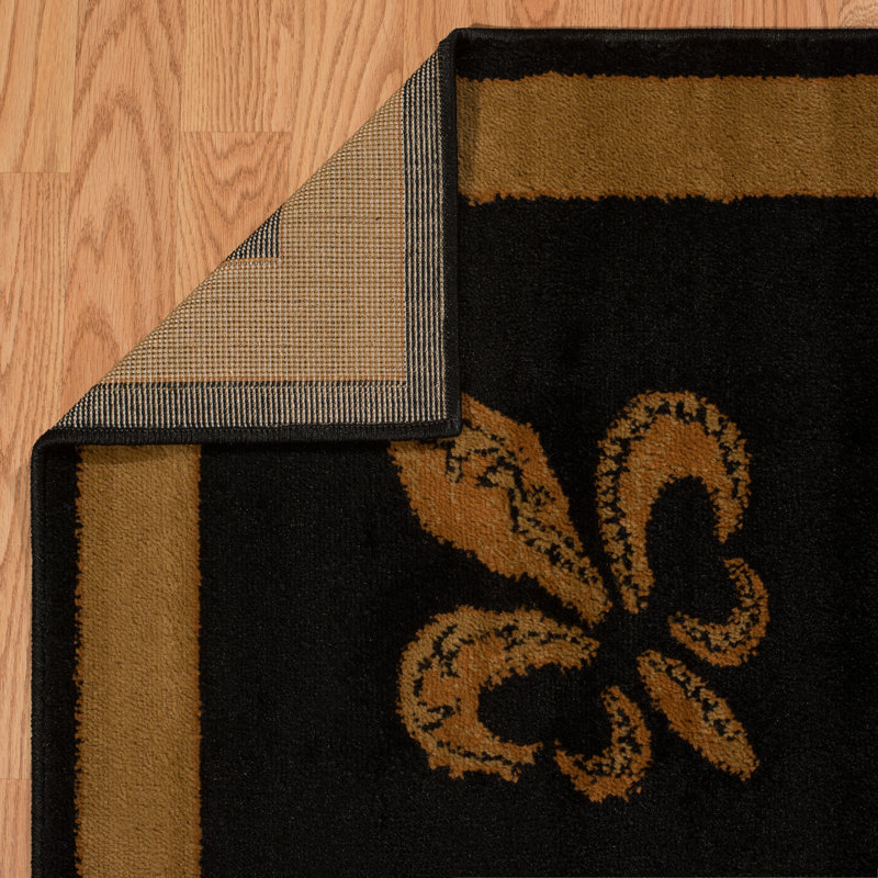 Tapis noir Papillion, 7 pi 10 po x 10 pi 6 po