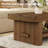 47'' Rectangle Solid Wood Coffee Table with Storage Shelf, Farmhouse 2-Tier Center Table for Living Room