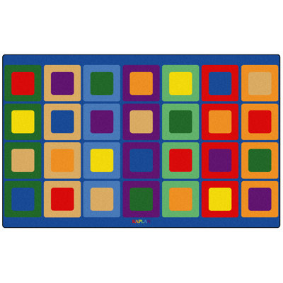 Oval Geometric Machine Tufted Nylon Rug