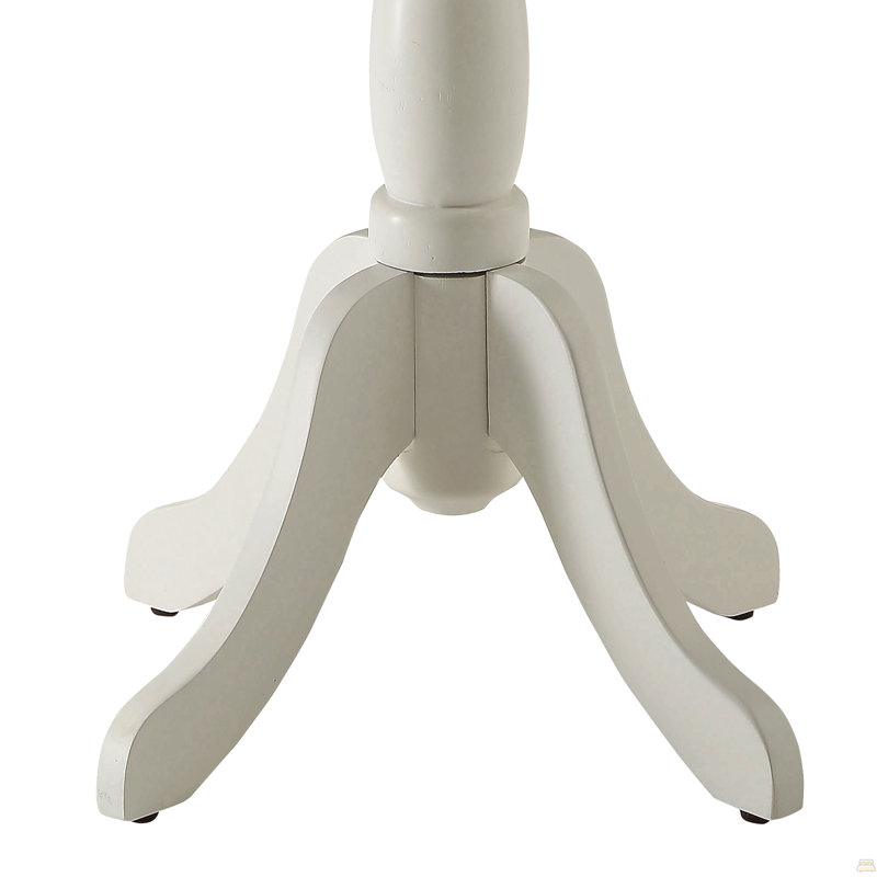 Table d'appoint avec piédestal tourné, Blanc