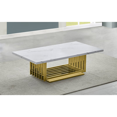 Bristy Marble Top Coffee Table