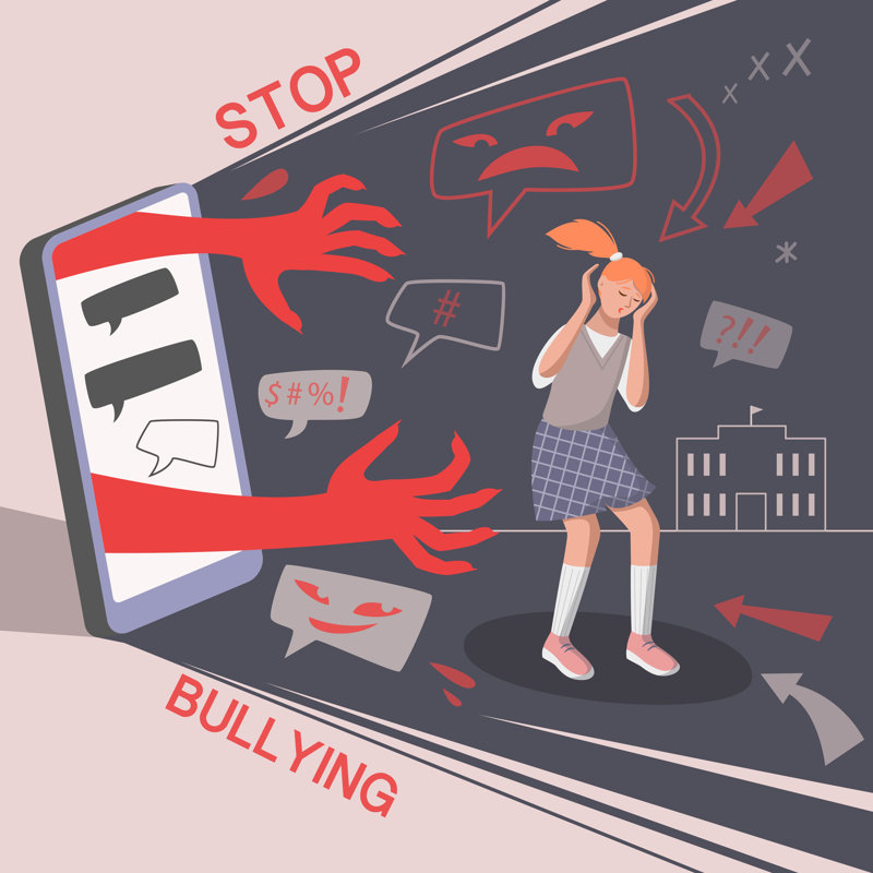 " Cyber Bullying ", 12" H x 12" W  