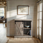 Stotfold Sliding Barn Door Accent Cabinet Server