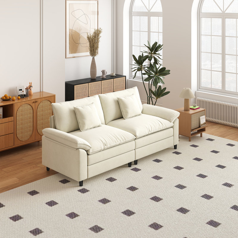 Chenier Double Sofa, White