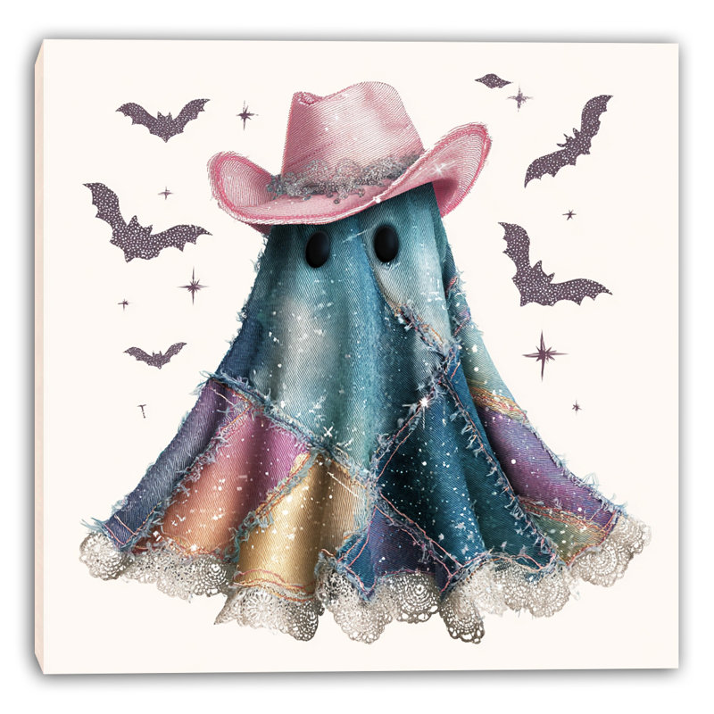 Denim Starlight Ghost Wrapped Canvas Wall Art