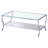 Modern Glass Top Coffee and End Table Set with Chrome Frame