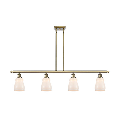 Luminaire suspendu pour îlot de cuisine 4 lumières linéaires Sallie