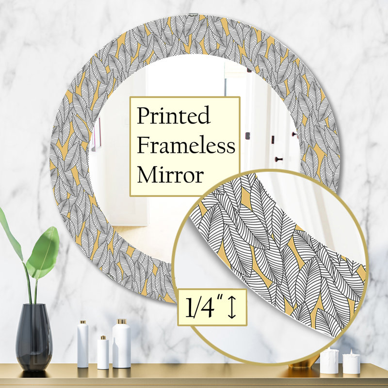 Feuilles - Miroir moderne, H 31,5 po x l po