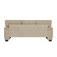 Canapé 3 places, canapé en tissu camel, mobilier de salon moderne, canapé en tissu texturé, canapé minimaliste, fauteuil confortable, canapé à structure robuste
