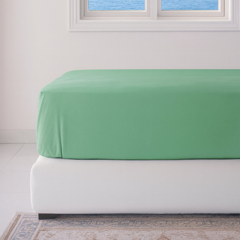 Drap-housse BedVoyage - 100% viscose de bambou - Froid et léger, Drap-housse grand, Verre de mer
