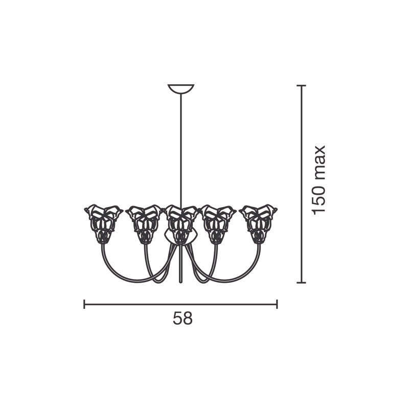 Anaïs 5 - Light Candle Style Chandelier