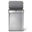 simplehuman 58L rectangular sensor can with voice and motion control, brushed stainless steel