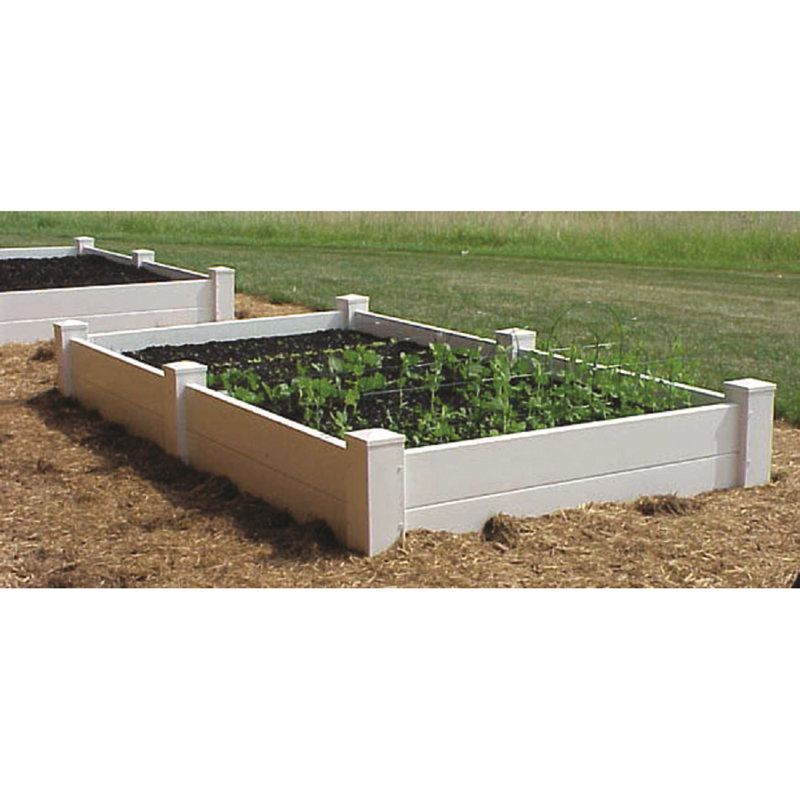 Lonara Plastic Rectangular Raised Garden Bed, 11" H x 48" W x 45" D