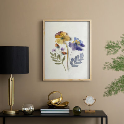 Pressed Flower Memories III Framed Print - Solid Wood