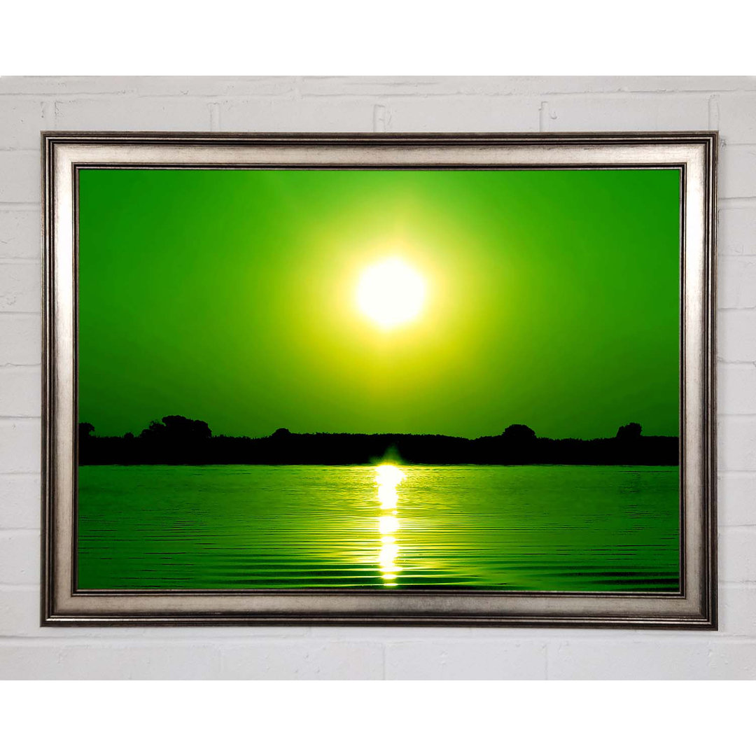 Gerahmtes Wandbild Green Lake Sun