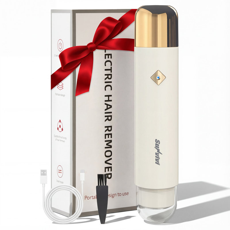 Tondeuse électrique 2 en 1 pour femme, Blanc