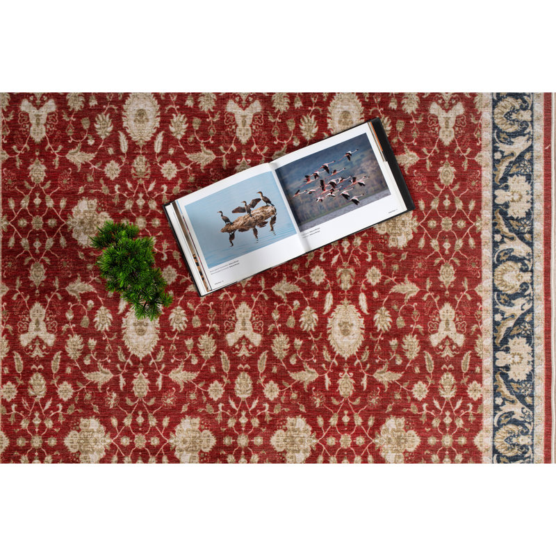 Heiman Collection Grey/Blue/Red/Cream Abstract Area Rug, Rectangle 7'8" x 10'8"