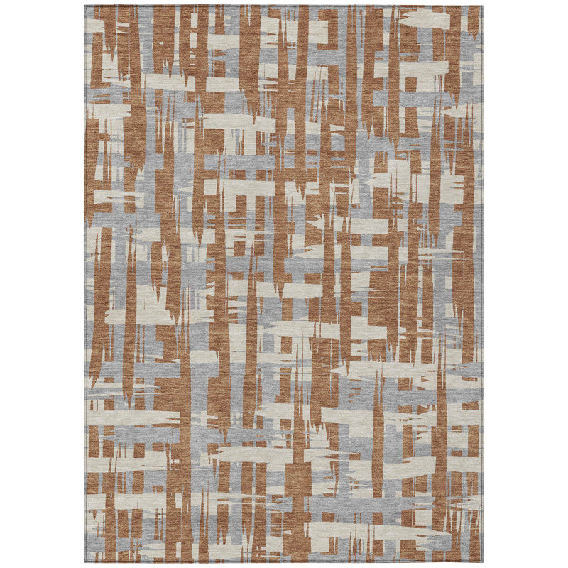 Tapis paprika chantille lavable à la machine intérieur / extérieur, Rectangle 10 pi x 14 pi
