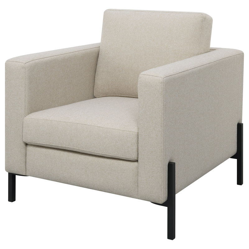 Fauteuil de 33 po de large Bertero, Polyester avoine