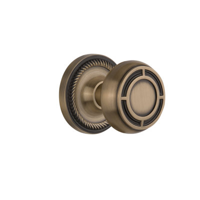 Rosette en corde avec bouton de porte Mission