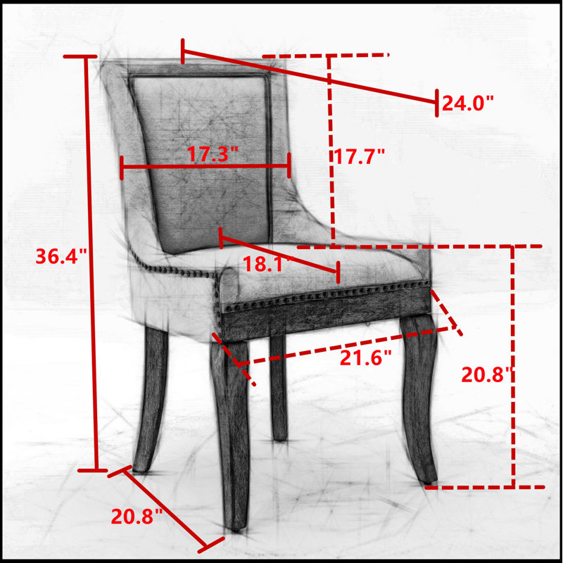 Chaise d'appoint latérale en tissu épaissi, dossier haut et rivets décoratifs pour un confort élégant, Beige