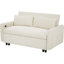 Lit 2 places beige avec structure stable et abri de salon escamotable