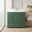 Meuble-lavabo autoportant en MDF de 91 cm (36 po) en bois massif, lavabo simple, étagère réglable, séparateur de tiroir multifonctionnel et accessoires de quincaillerie complets-1664862094