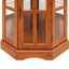 Vitrine de coin avec 5 tablettes et système d'éclairage, chêne (ampoule E26 non incluse)