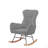 GREY teddy fabric rocking chair