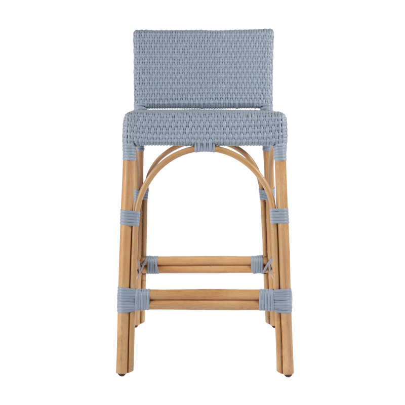 Tabouret de bar 24,5 po Estella, Bleu, Tabouret de comptoir (siège d'une hauteur de 24 p