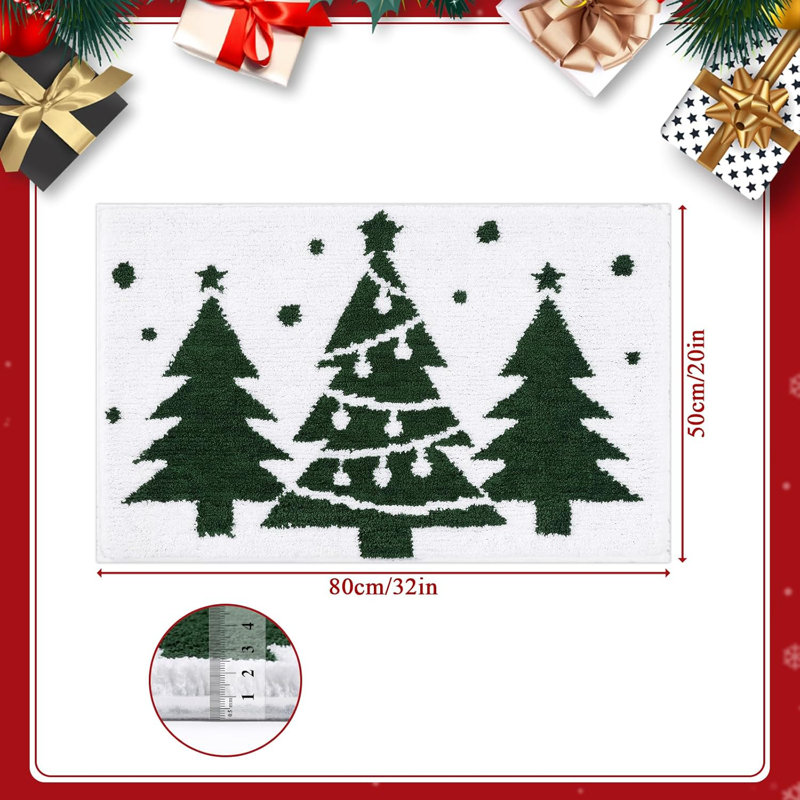 Christmas Tree Bathroom Rugs