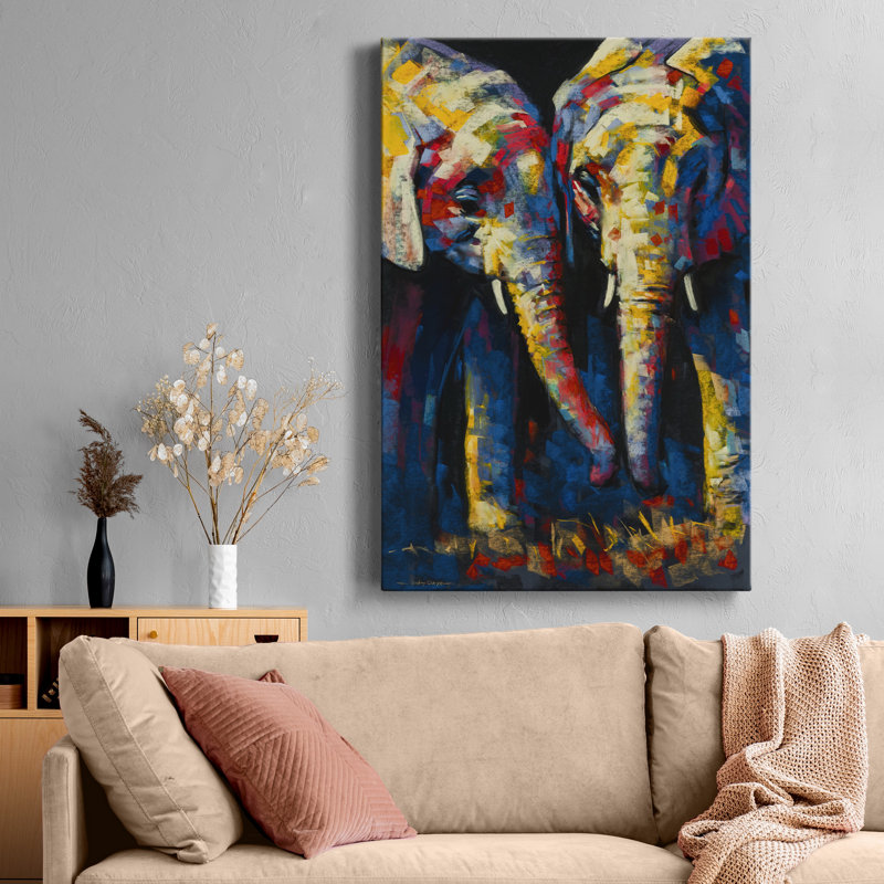 Reproduction d’art sur toile tendue en Afrique éclatante, H 36 po x l 24 po x P 1 po
