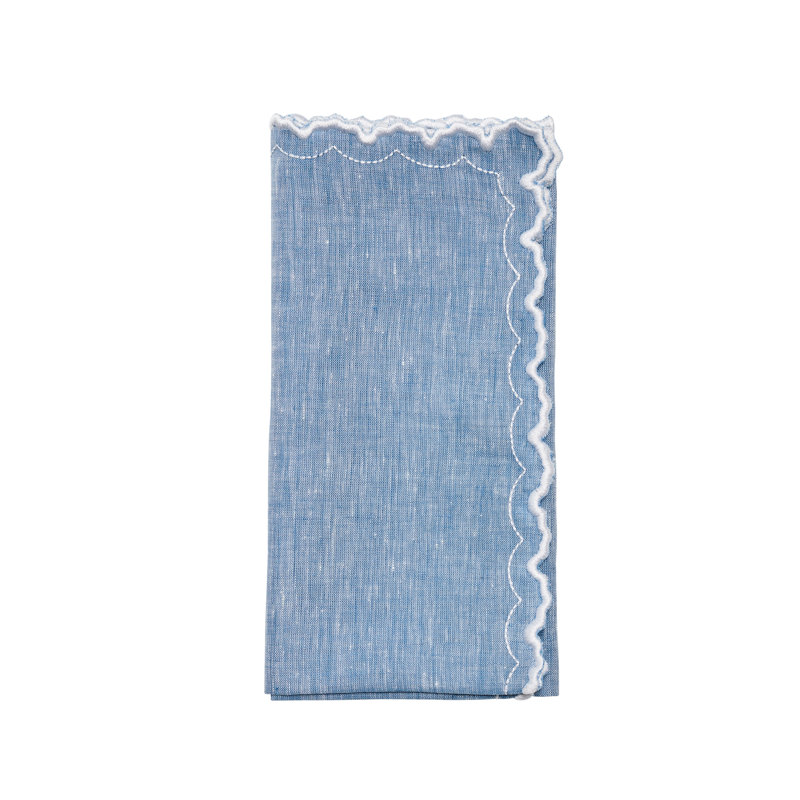 Arches Napkin, Blue/White