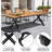 8-Person Aluminum Outdoor Dining Set With Folded Reclining Chairs And Umbrella Hole-263980161