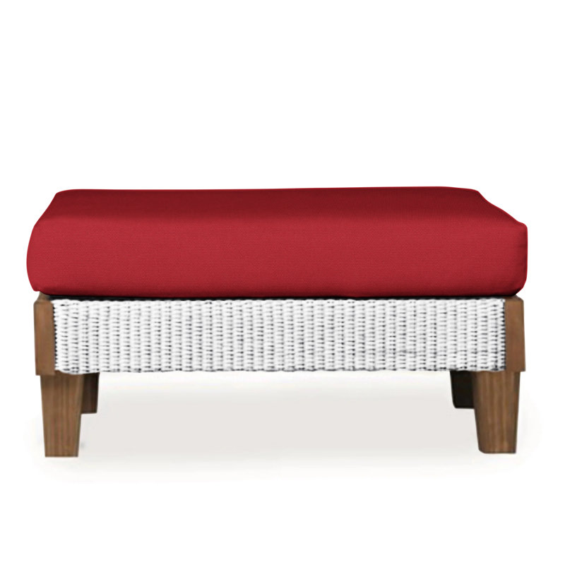 Catalina Outdoor Ottoman, Demo Stone, White