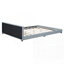 Lit plateforme tapissier grand et simple TG, lit mère et enfant en similicuir durable, conception peu encombrante