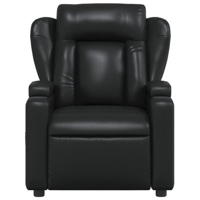 vidaXL Leather Massage Recliner Chair, Adjustable Backrest & Footrest