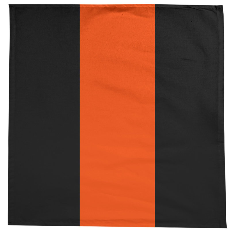 Philadelphia Tablecloth, Black/Orange/Black