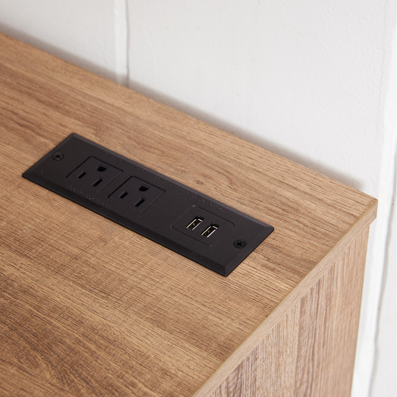 Meuble télé électrique pour foyer, flamme 3D, conduit, armoire de 58 po de largeur pour téléviseurs de 32 à 62 po, support de finition chêne avec lumières DEL, effet de flamme, charge, 32 à 62 po