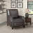 Push Back Reclining Chair Self-Reclining Motion Chair 1Pc Cushion Seat Solid Wood Frame Modern Living Room Furniture
